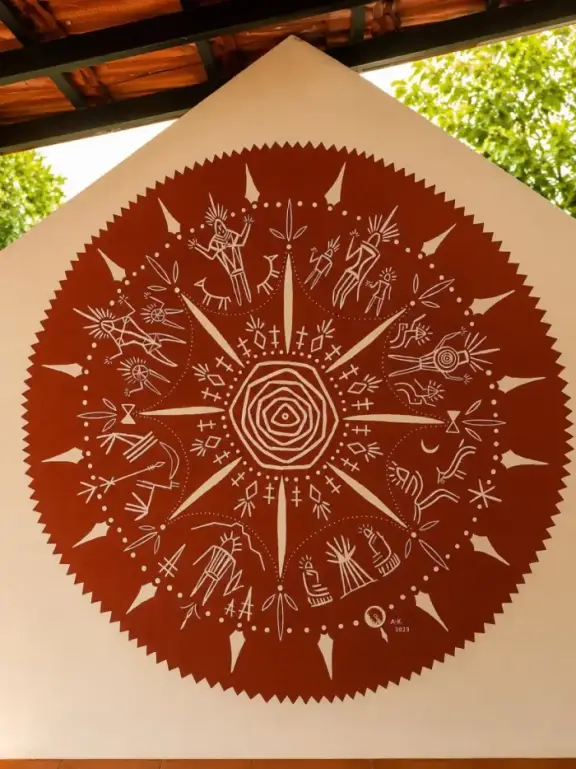 Local mural artwork on the property